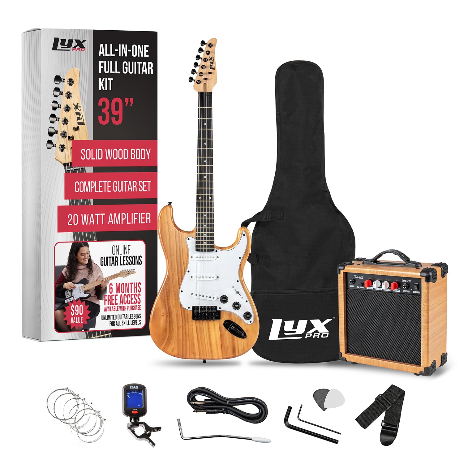Foto 2 pulgar | Kit De Inicio Completo Para Principiantes De Guitarra Eléctrica Lyxpro De 39 Pulgadas - Venta Internacional.