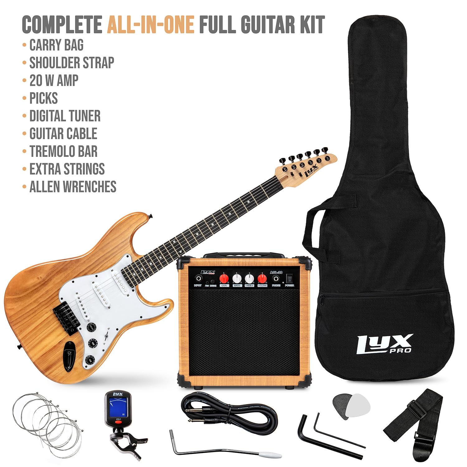 Foto 3 pulgar | Kit De Inicio Completo Para Principiantes De Guitarra Eléctrica Lyxpro De 39 Pulgadas - Venta Internacional.