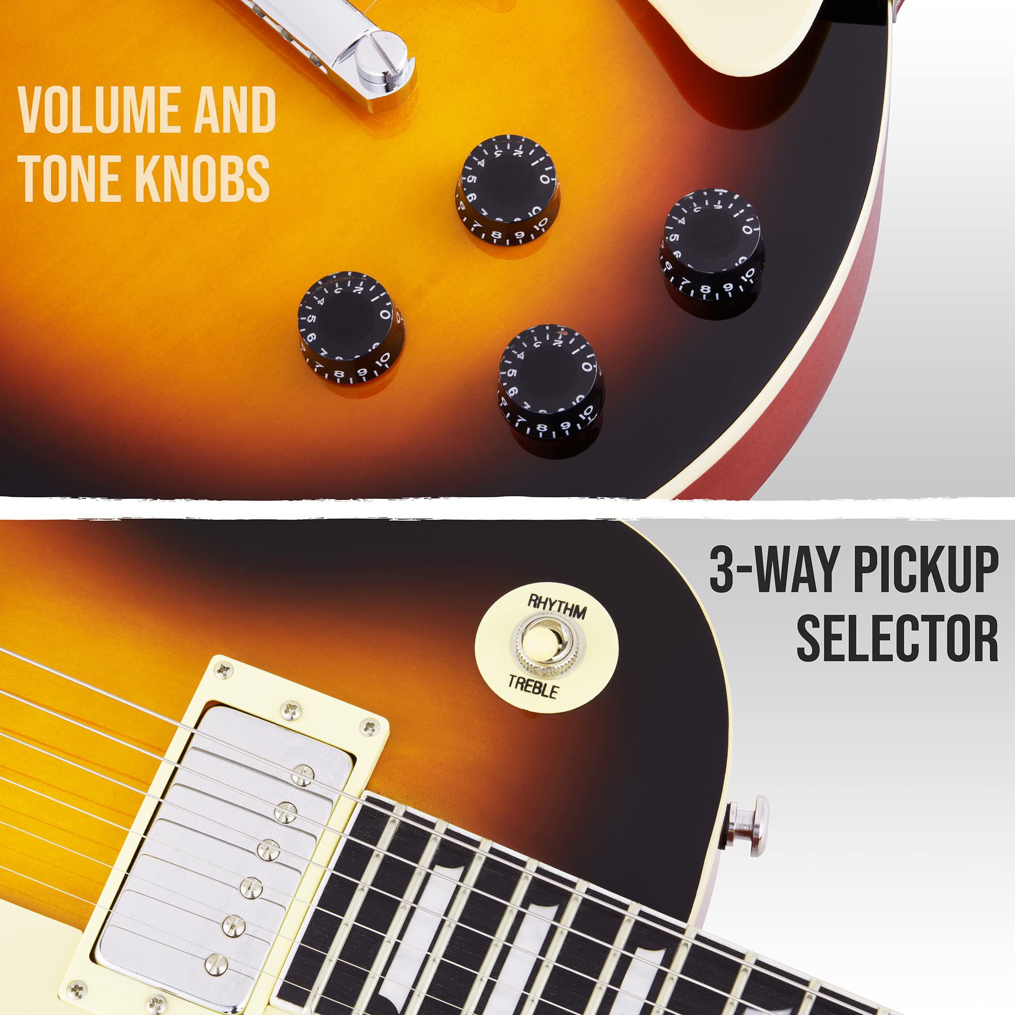 Foto 4 pulgar | Guitarra Eléctrica Lyxpro Sb Series 39'' Lp Style Sunburst - Venta Internacional.
