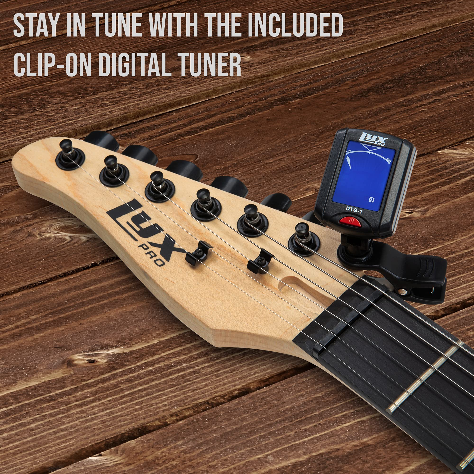 Foto 5 | Guitarra Eléctrica Lyxpro Left Hand De 39 Pulgadas Con Kit De Inicio Y Acceso. - Venta Internacional.