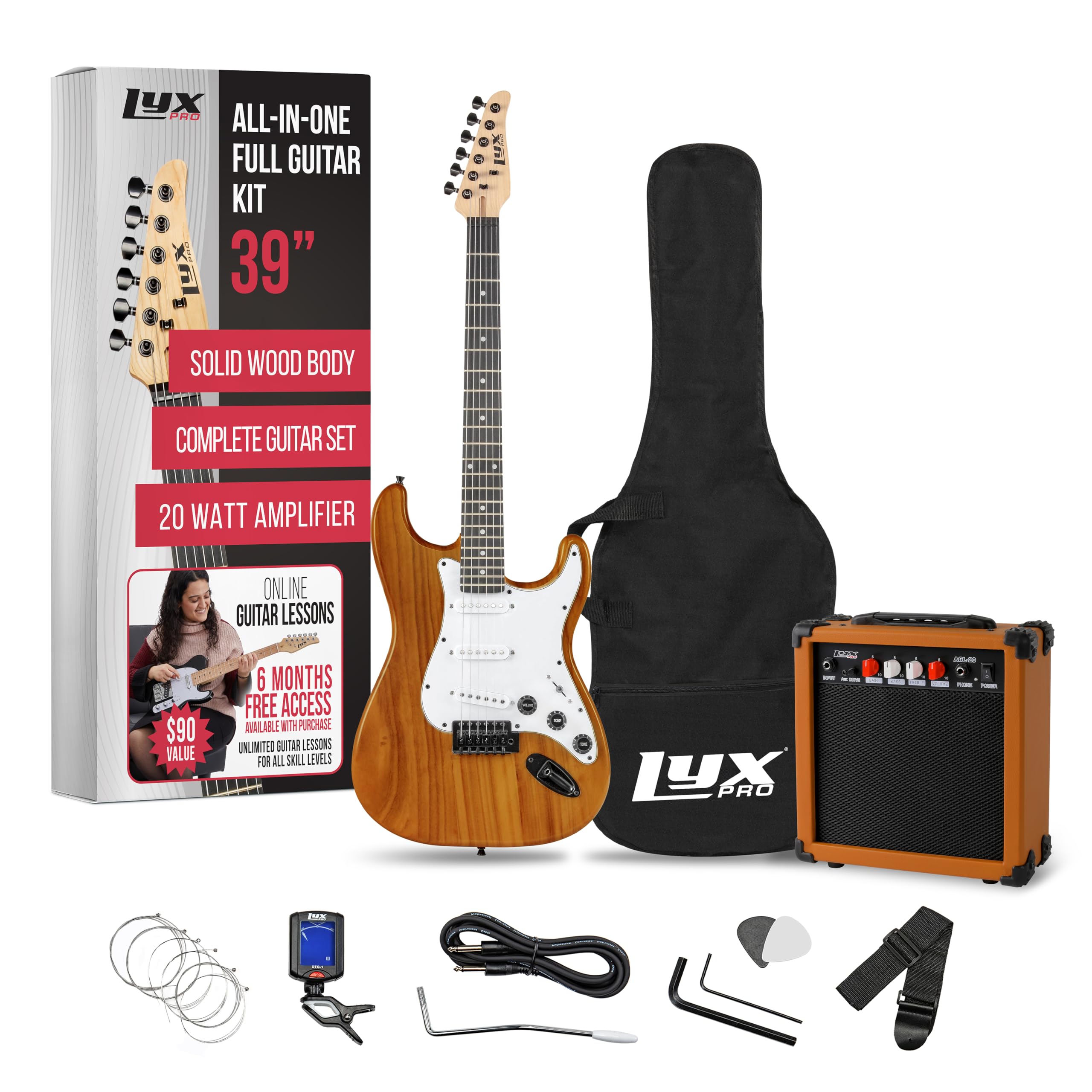 Foto 1 | Kit De Guitarra Eléctrica Lyxpro De Tamaño Completo De 39 Pulgadas Con Amplificador De 20 W - Venta Internacional.