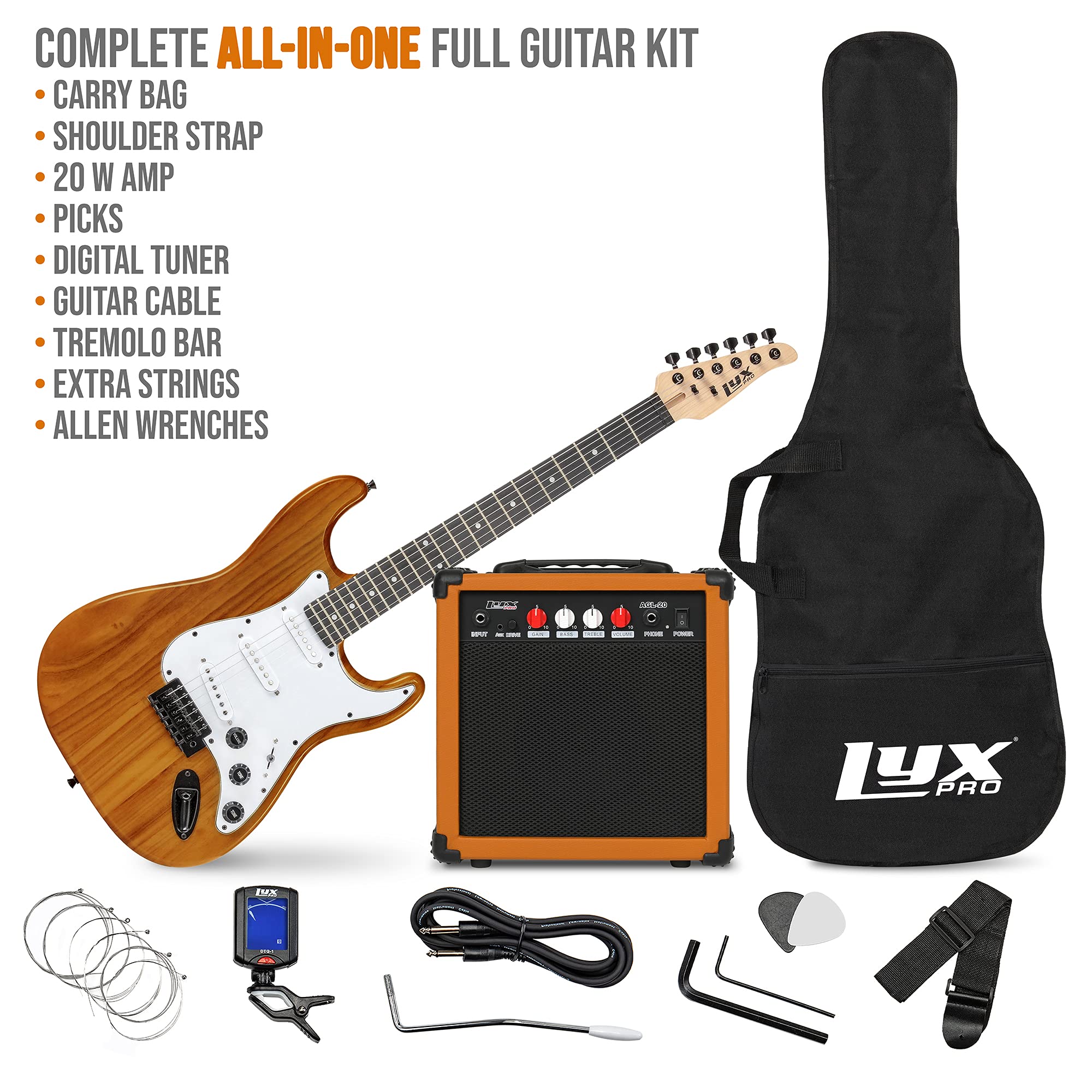 Foto 3 pulgar | Kit De Guitarra Eléctrica Lyxpro De Tamaño Completo De 39 Pulgadas Con Amplificador De 20 W - Venta Internacional.