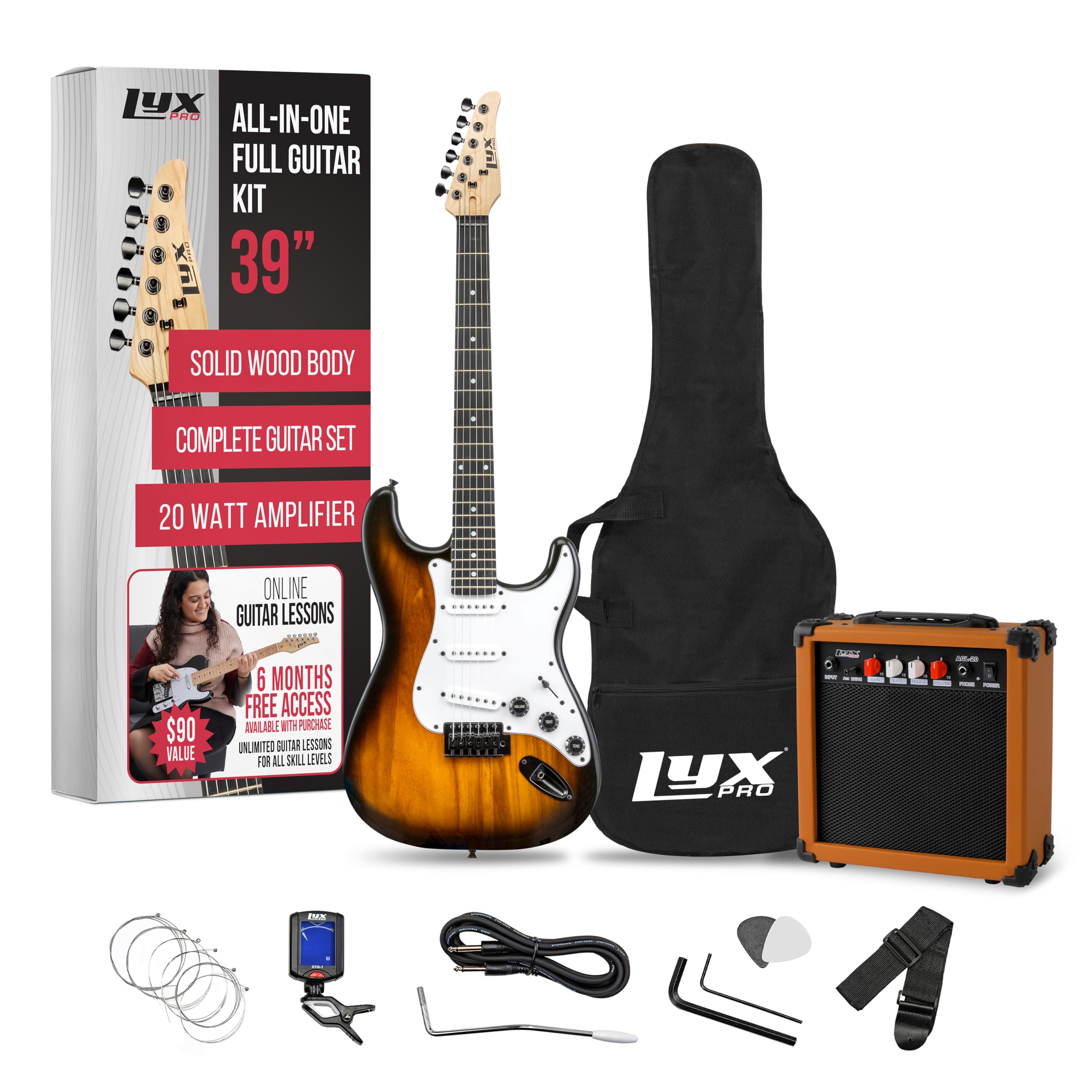 Foto 2 pulgar | Guitarra Eléctrica Lyxpro De Tamaño Completo Con Amplificador De 20 W Y Accesorios - Venta Internacional.