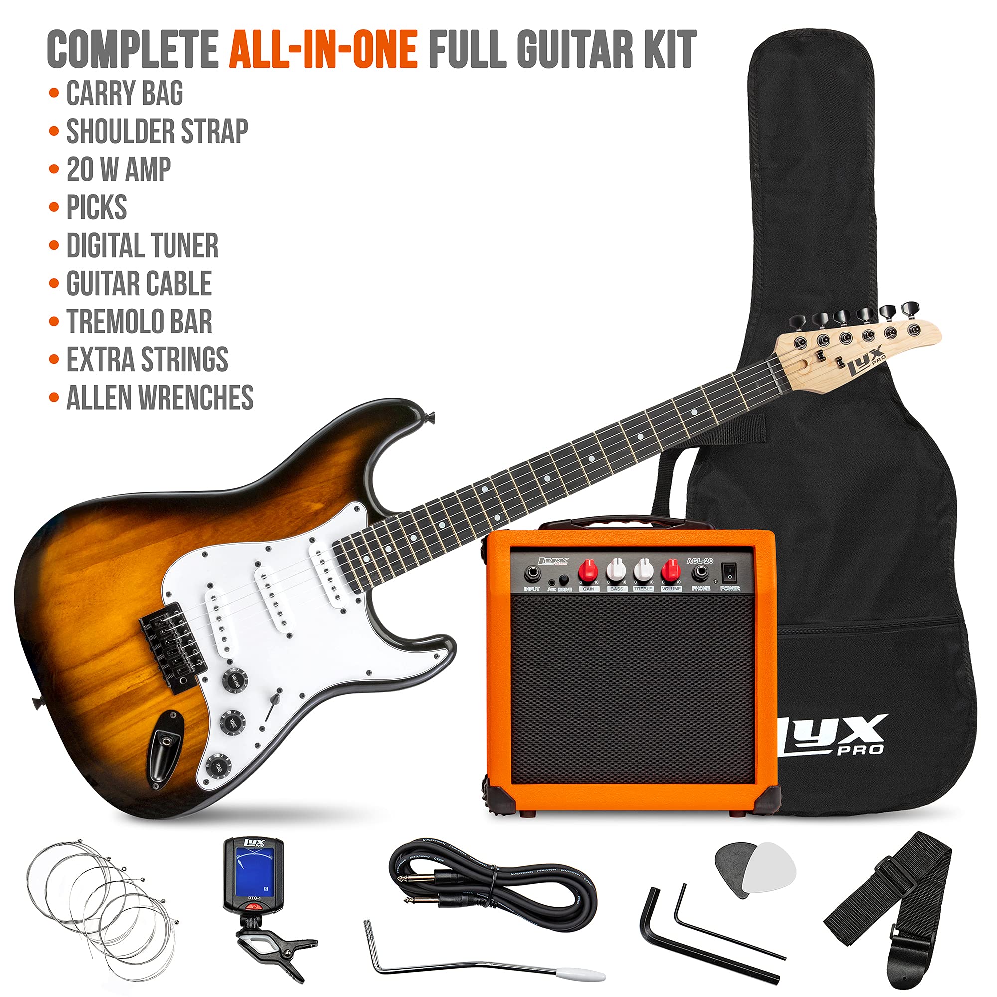 Foto 3 pulgar | Guitarra Eléctrica Lyxpro De Tamaño Completo Con Amplificador De 20 W Y Accesorios - Venta Internacional.