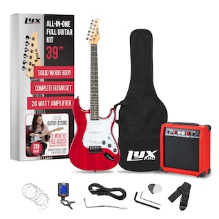 Foto 1 | Guitarra Eléctrica Lyxpro De Tamaño Completo De 39 Pulgadas Con Amplificador De 20 W, Color Rojo - Venta Internacional.