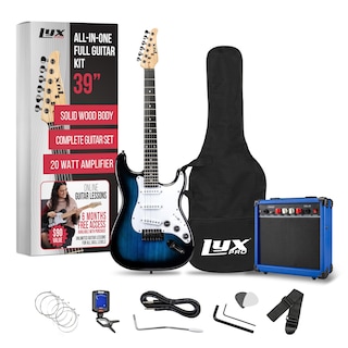 Foto 1 | Guitarra Eléctrica Lyxpro De Tamaño Completo De 39 Pulgadas Con Amplificador De 20 W Azul - Venta Internacional.