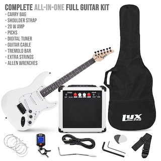 Foto 2 | Kit De Guitarra Eléctrica Lyxpro De Tamaño Completo De 39 Pulgadas Con Amplificador De 20 W, Color Blanco - Ve