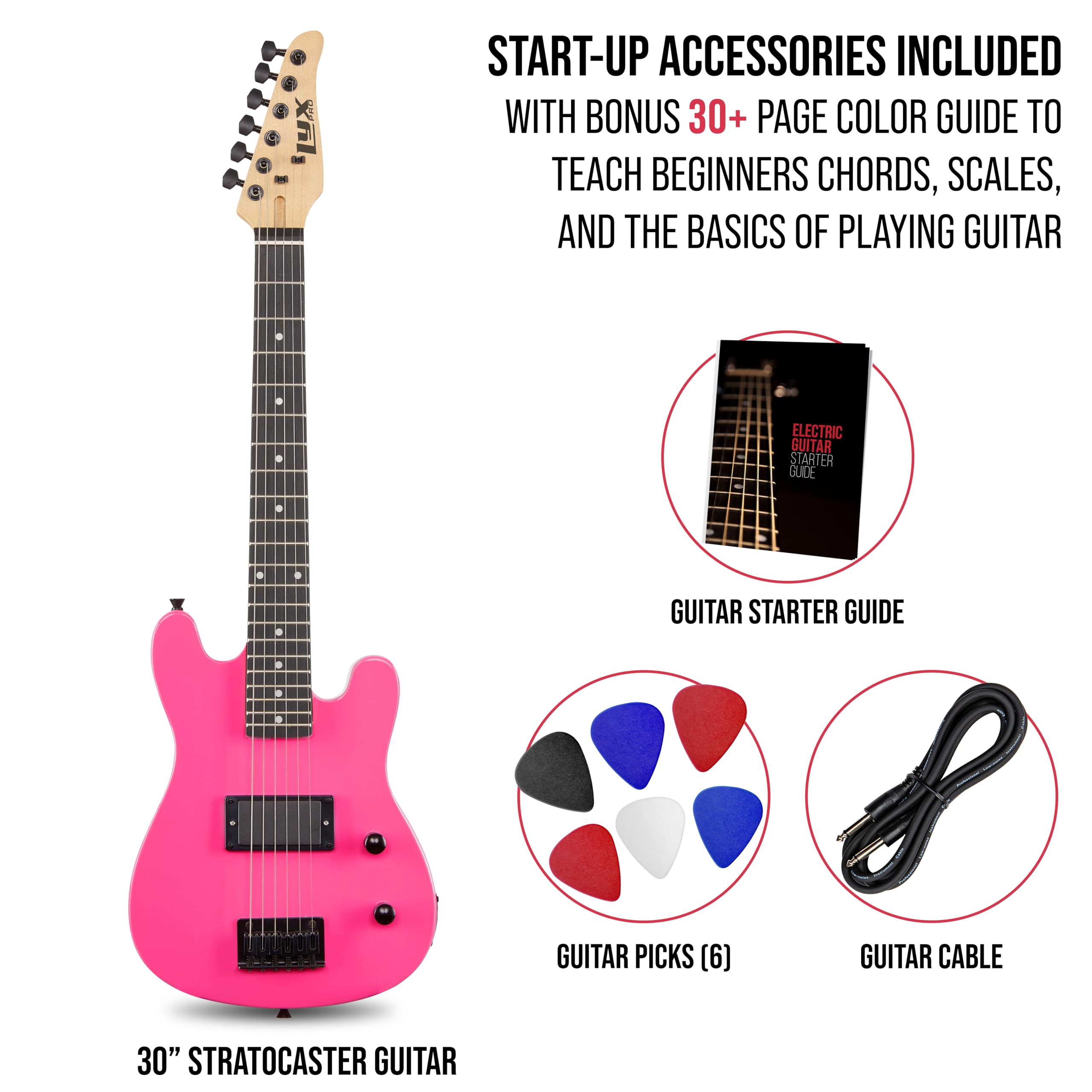 Foto 3 pulgar | Guitarra Eléctrica Lyxpro Cs 30» Para Principiantes Con Accesorios - Venta Internacional.