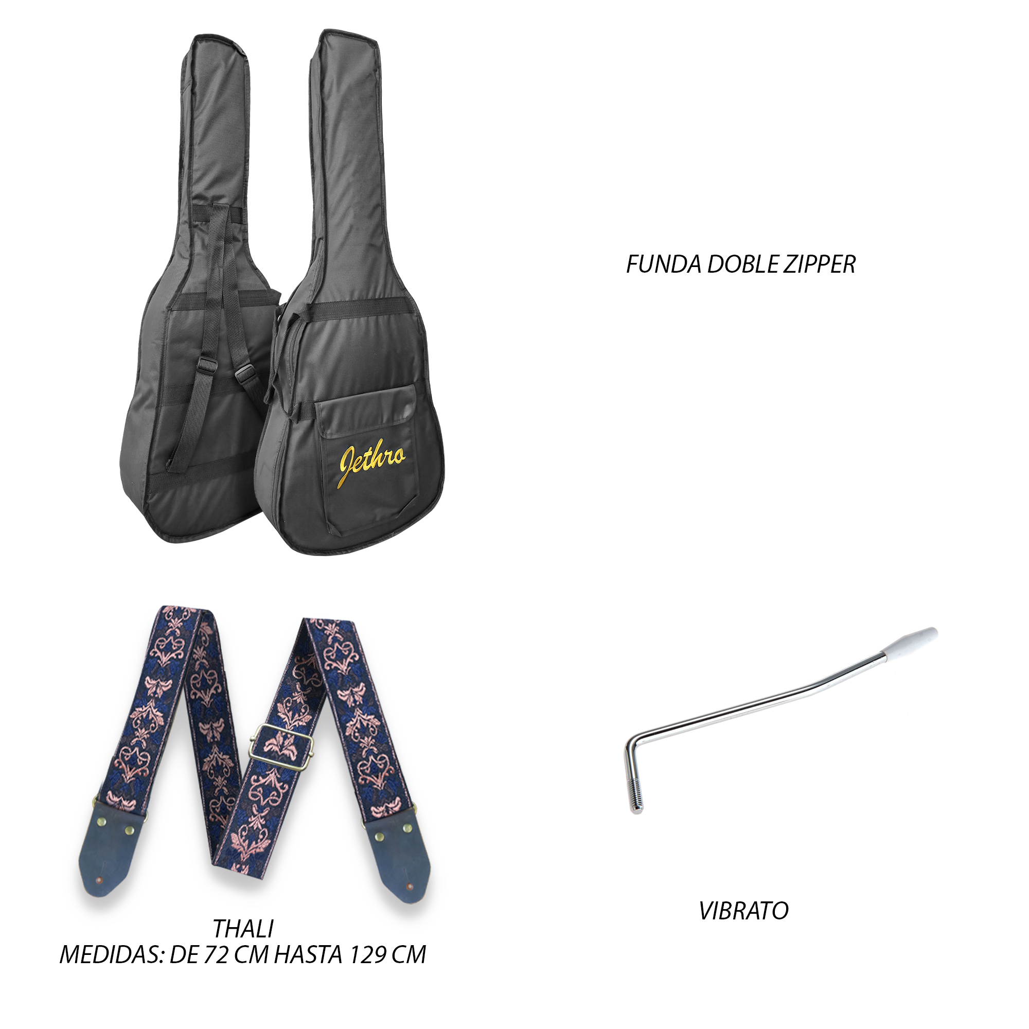 Foto 7 pulgar | Paquete Guitarra Electrica Series Jethro By Steelpro 073-sk