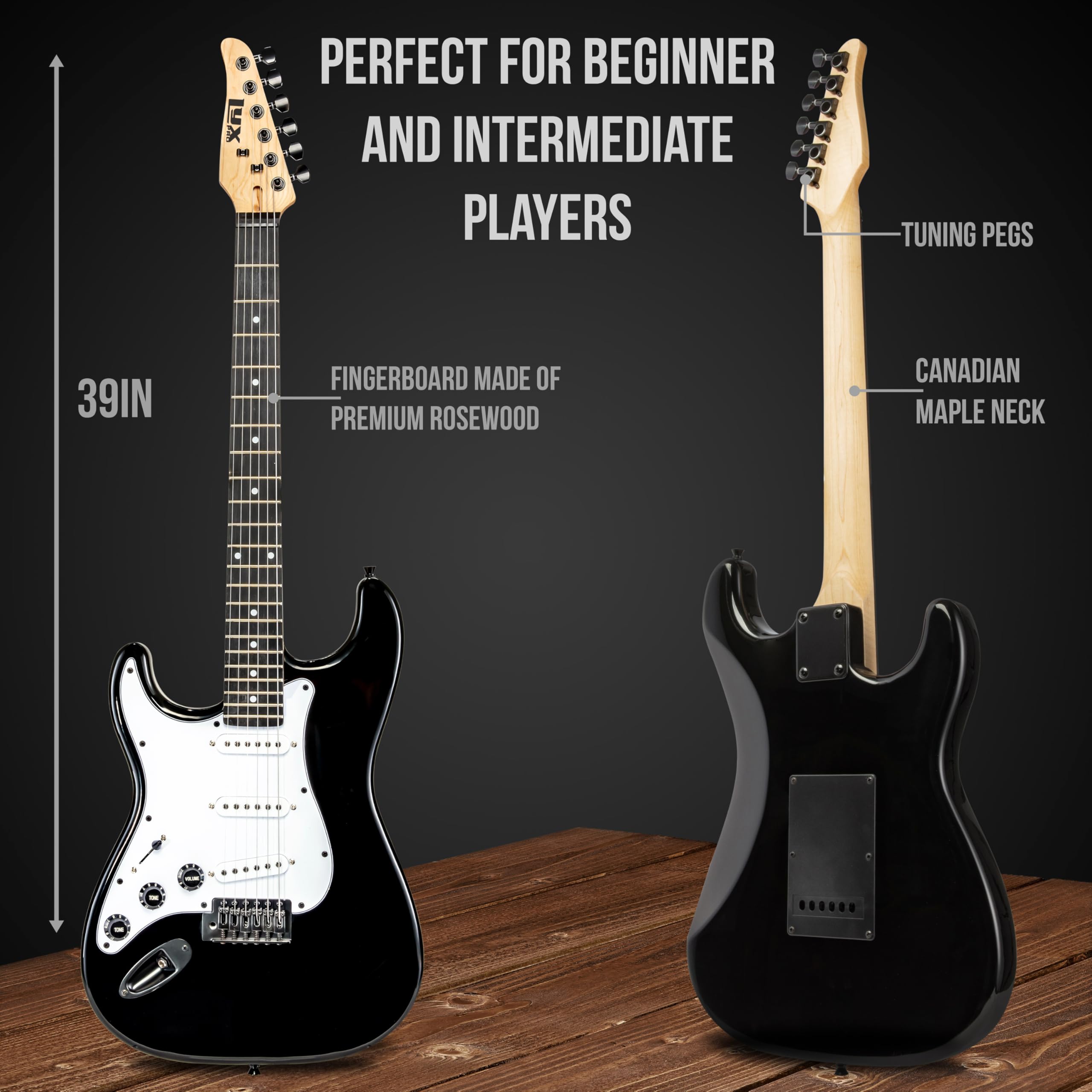 Foto 6 | Guitarra Eléctrica Lyxpro Left Hand De 39 Pulgadas Con Kit De Inicio Y Amplificador - Venta Internacional.
