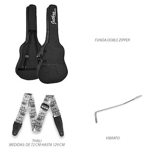 Foto 6 | Paquete Guitarra Electrica Series Jethro By Steelpro 049-sk Color Blanco Material Del Diapasón Maple Orientaci