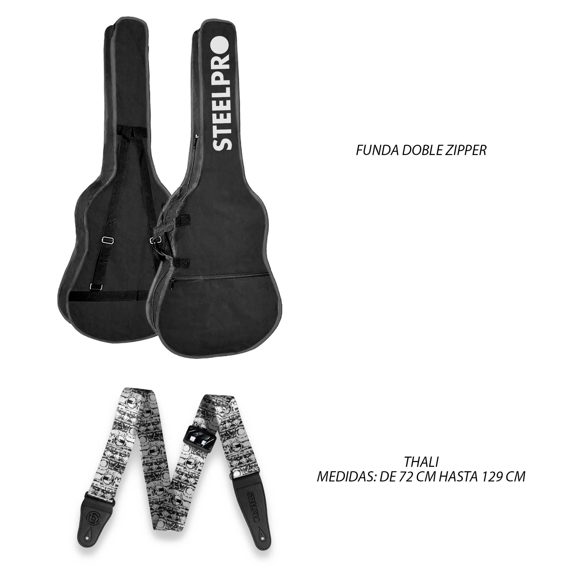 Foto 3 | Paquete Guitarra Electrica Jethro Series By Steelpro 052-sk Color Negro