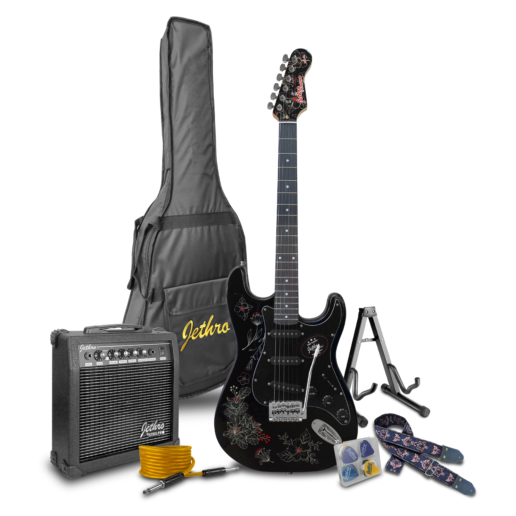 Foto 1 | Paquete Guitarra Electrica Jethro Series By Steelpro 078-sk