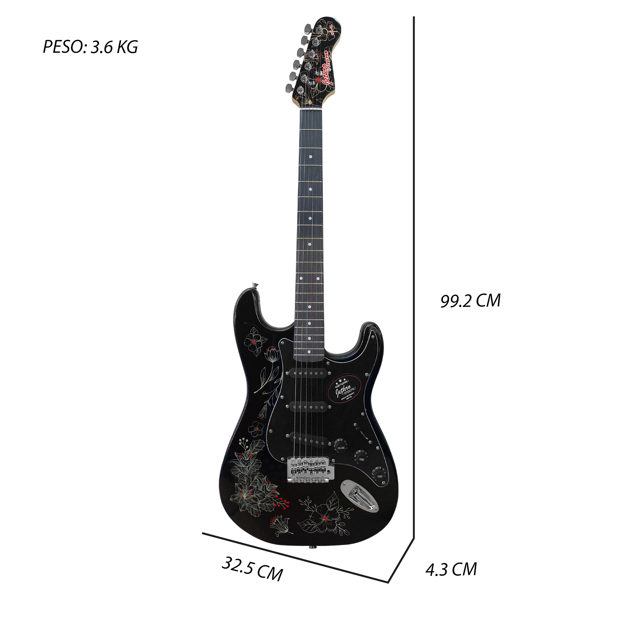 Foto 4 pulgar | Paquete Guitarra Electrica Jethro Series By Steelpro 078-sk