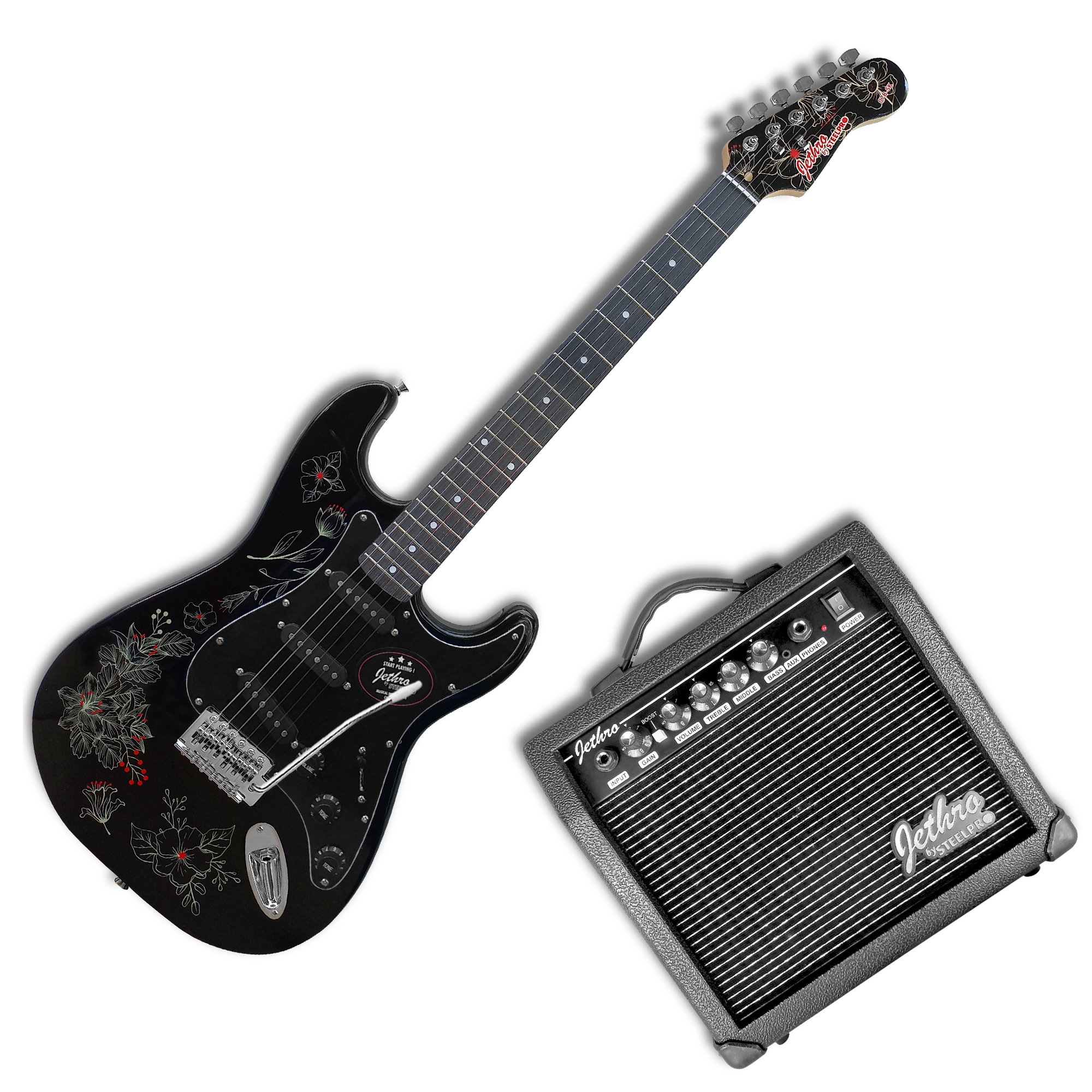 Foto 9 pulgar | Paquete Guitarra Electrica Jethro Series By Steelpro 078-sk
