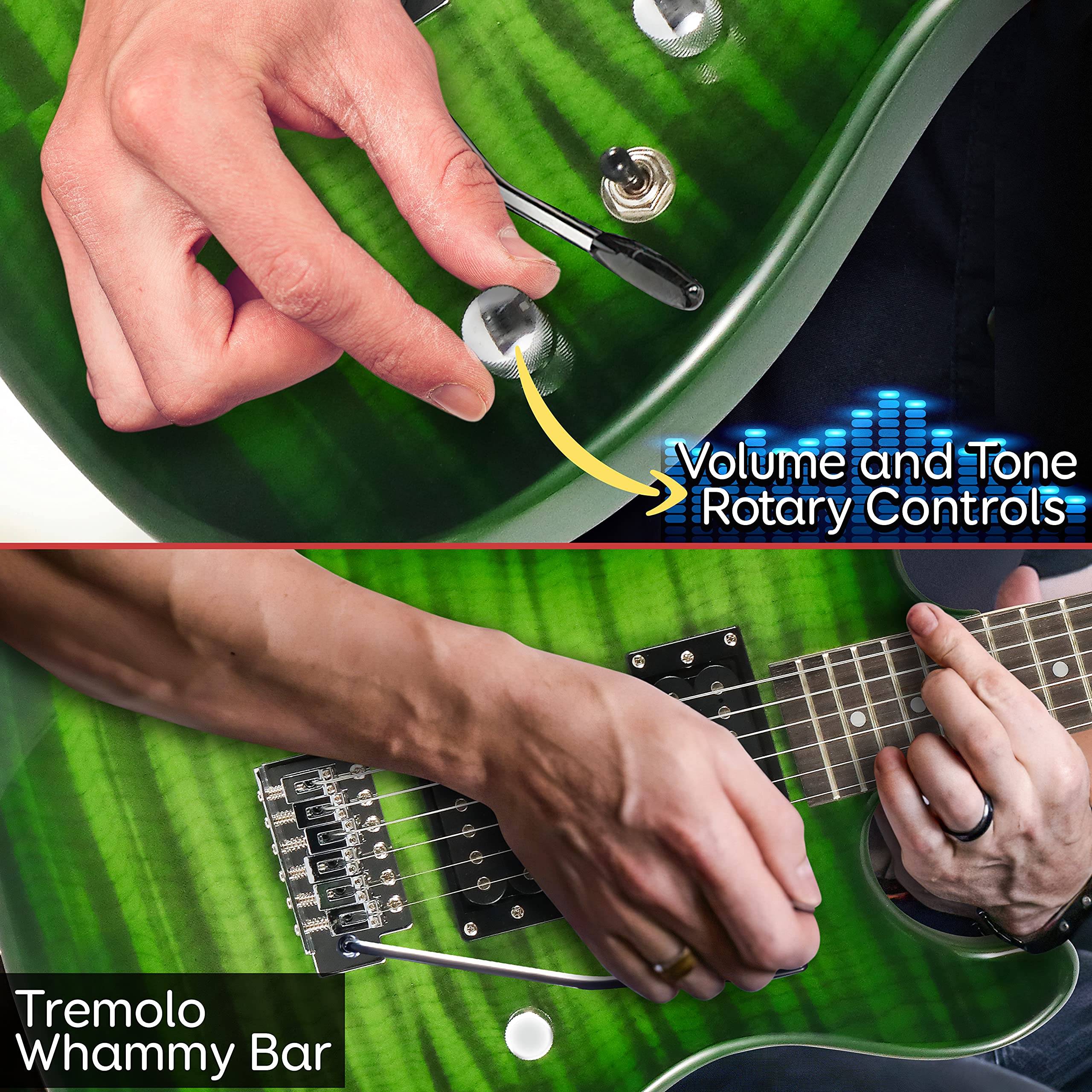 Foto 5 pulgar | Kit De Guitarra Eléctrica Pyle Legacy Green Con Amplificador Y Accesorios - Venta Internacional.