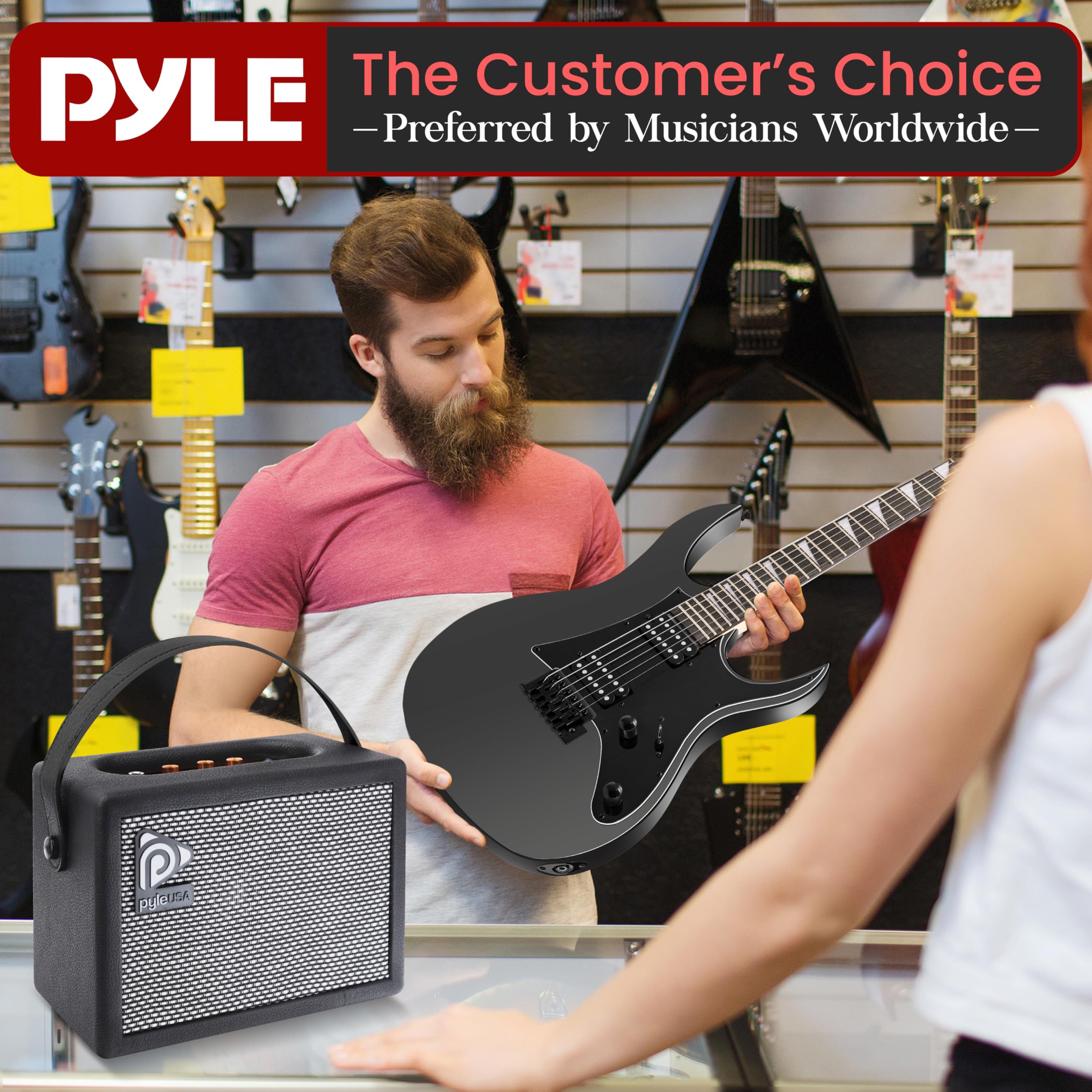 Foto 6 | Guitarra Eléctrica Pyle Prog Rock Eg Series 39'' Con Kit De Amplificador Bla - Venta Internacional.