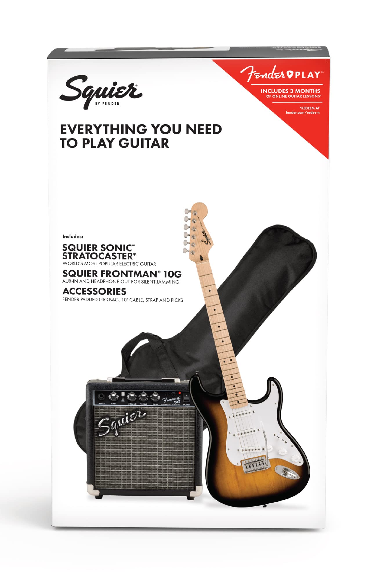 Foto 4 pulgar | Guitarra Eléctrica Fender Squier Sonic Strat Pack Con Accesorios - Venta Internacional.