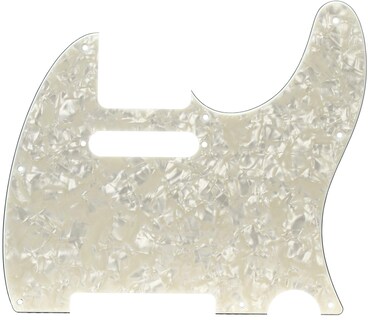 Foto 1 | Pickguard Fender Modern Para Telecaster Mot Blanco Envejecido De 8 Hoyos - Venta Internacional.
