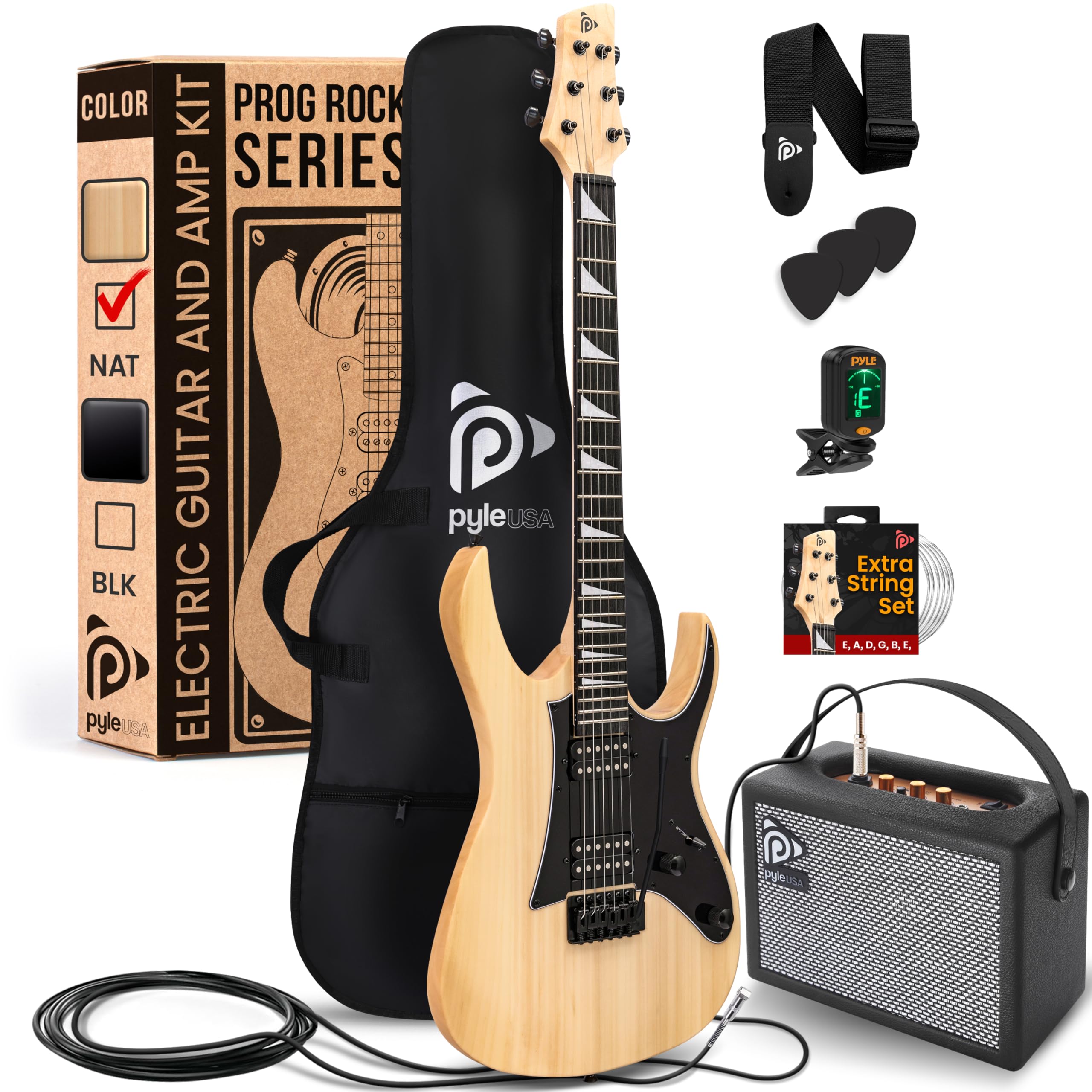 Guitarra Eléctrica Pyle Prog Rock Eg Series 39'' Con Kit De Amplificador - Venta Internacional.