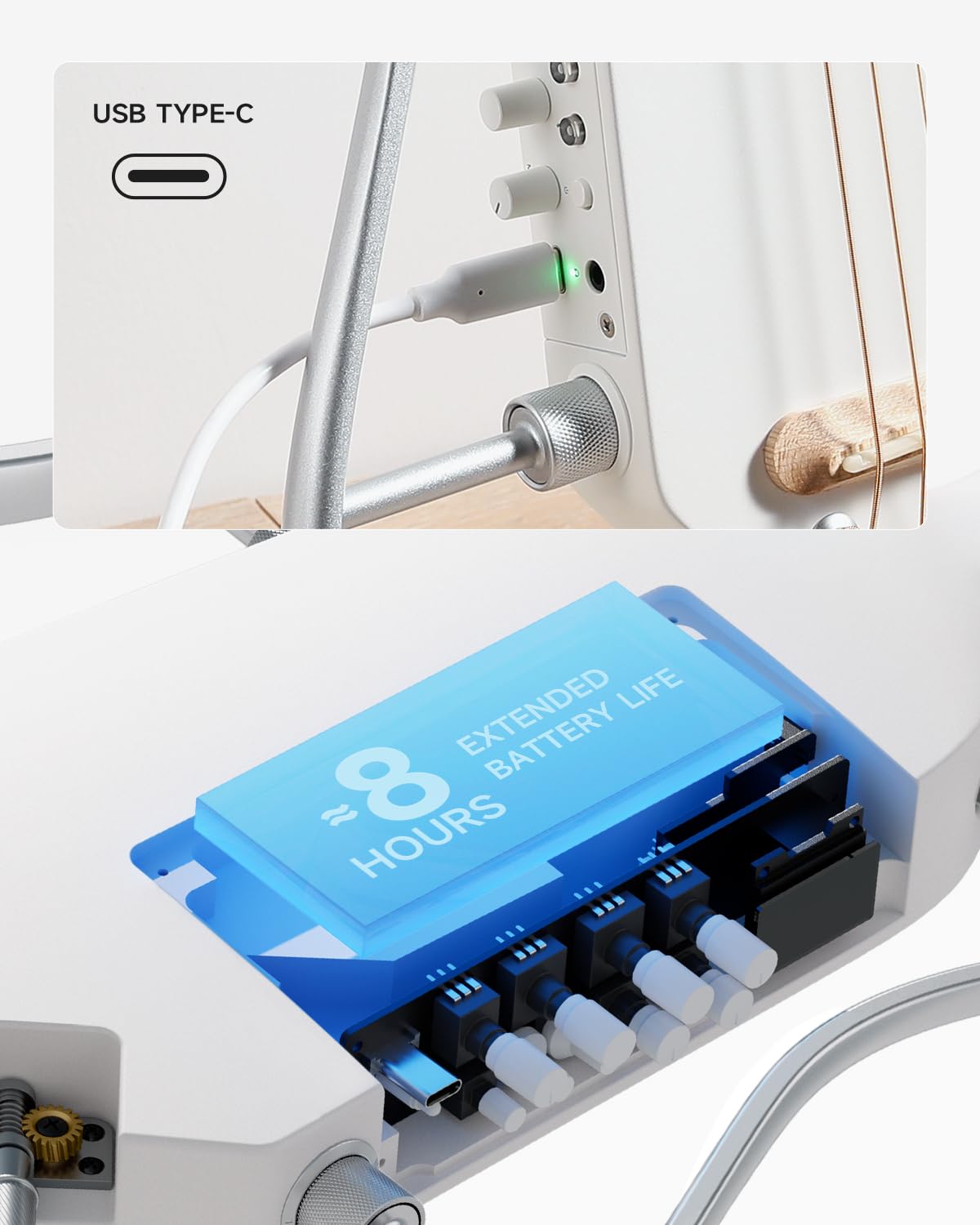 Foto 6 pulgar | Guitarra Eléctrica Acústica Donner Hush I Pro Con Efectos Y Kit - Venta Internacional.