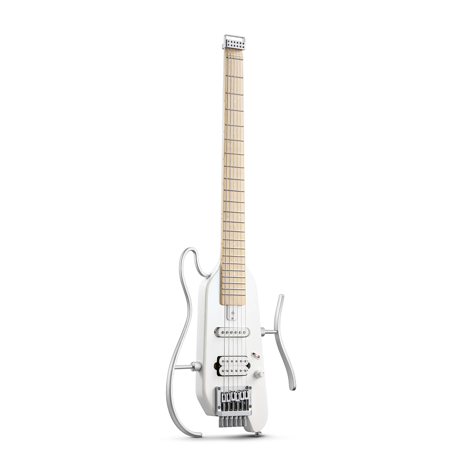 Foto 2 pulgar | Guitarra Eléctrica Donner Hush-x Featherlight Travel Metallic White - Venta Internacional.