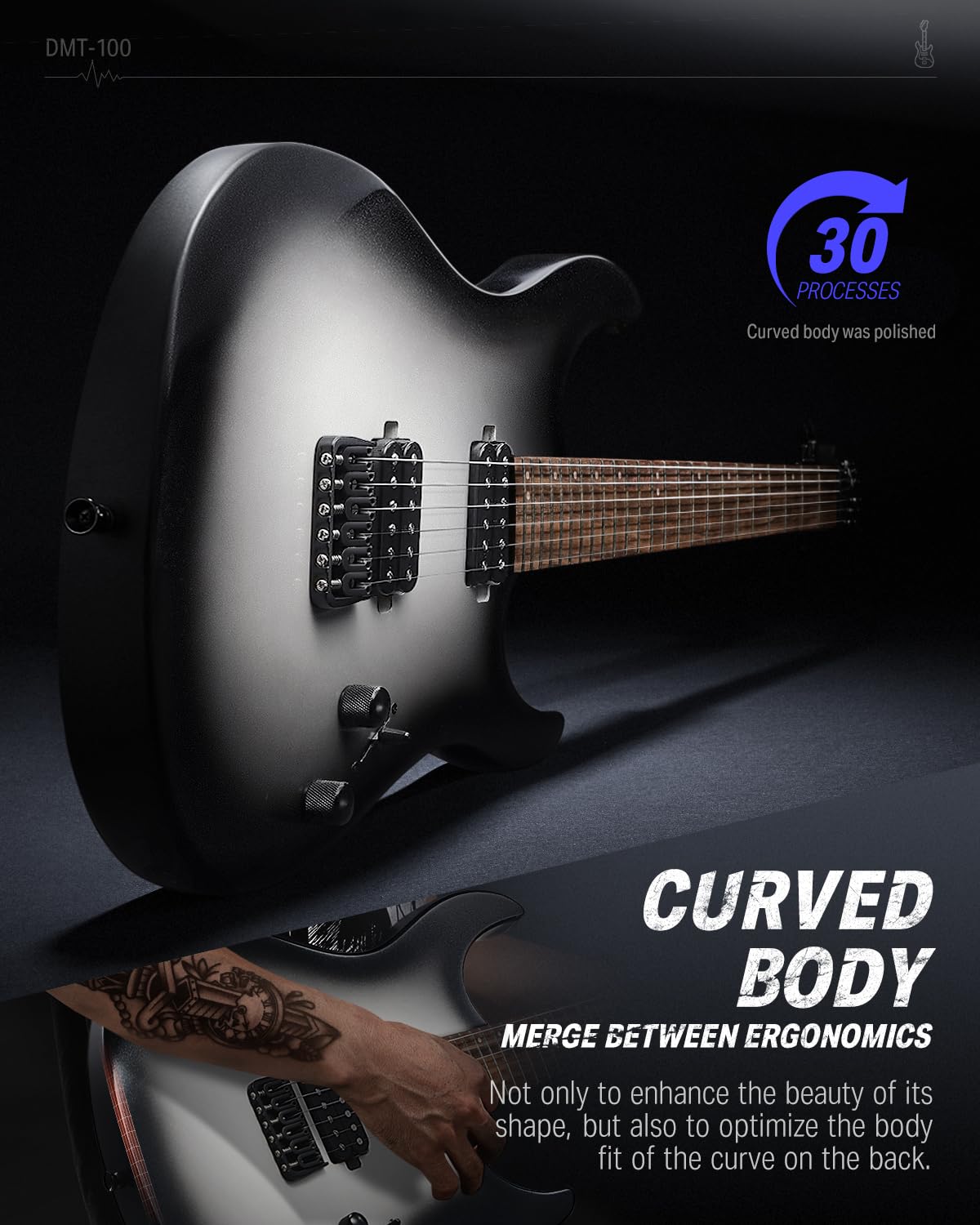 Foto 6 | Guitarra Eléctrica Donner Dmt-100 De 39 Pulgadas Con Accesorios - Venta Internacional.