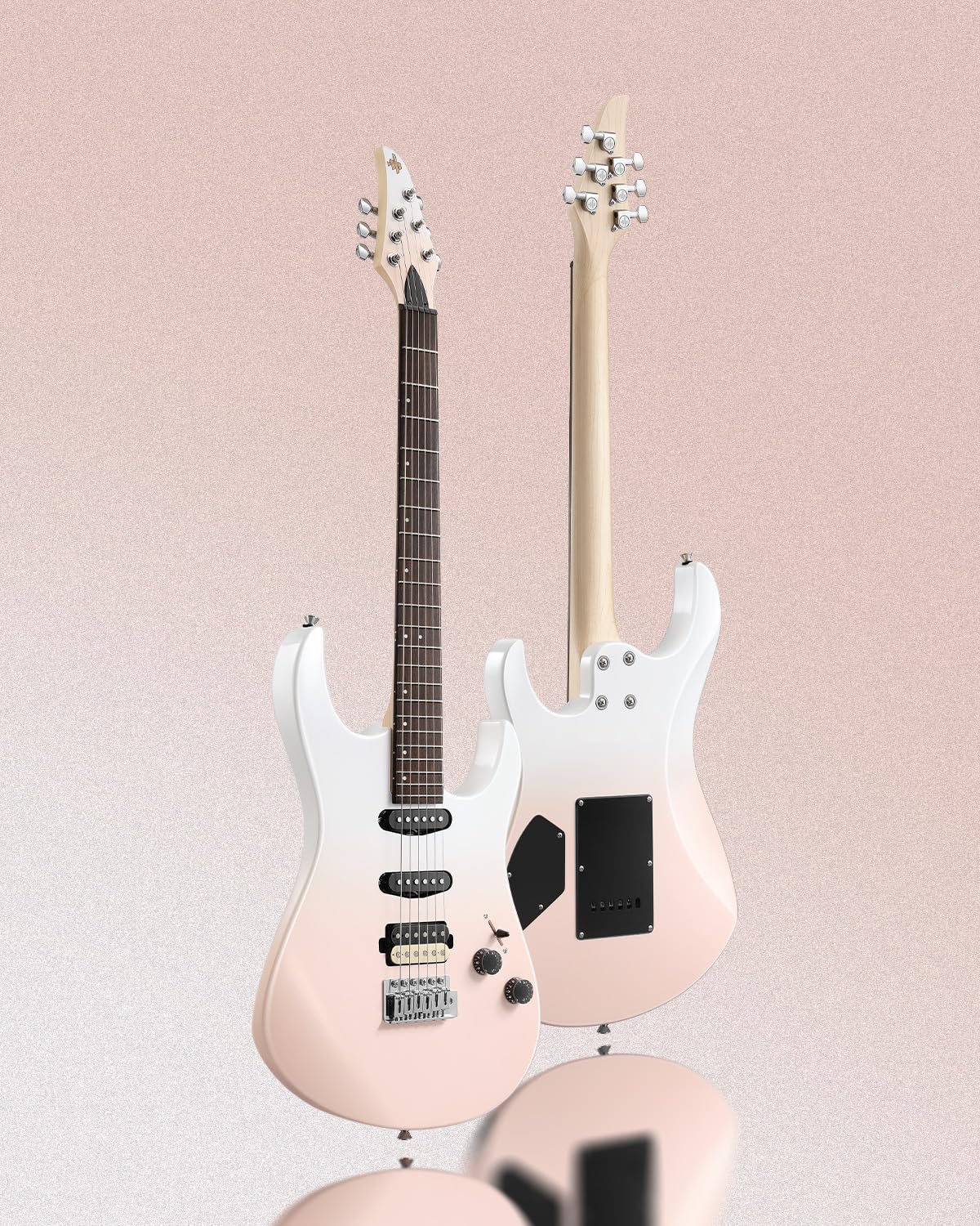 Foto 6 pulgar | Guitarra Eléctrica Donner Dmt-66 99 Cm Con Funda Para Principiantes, Color Rosa - Venta Internacional.
