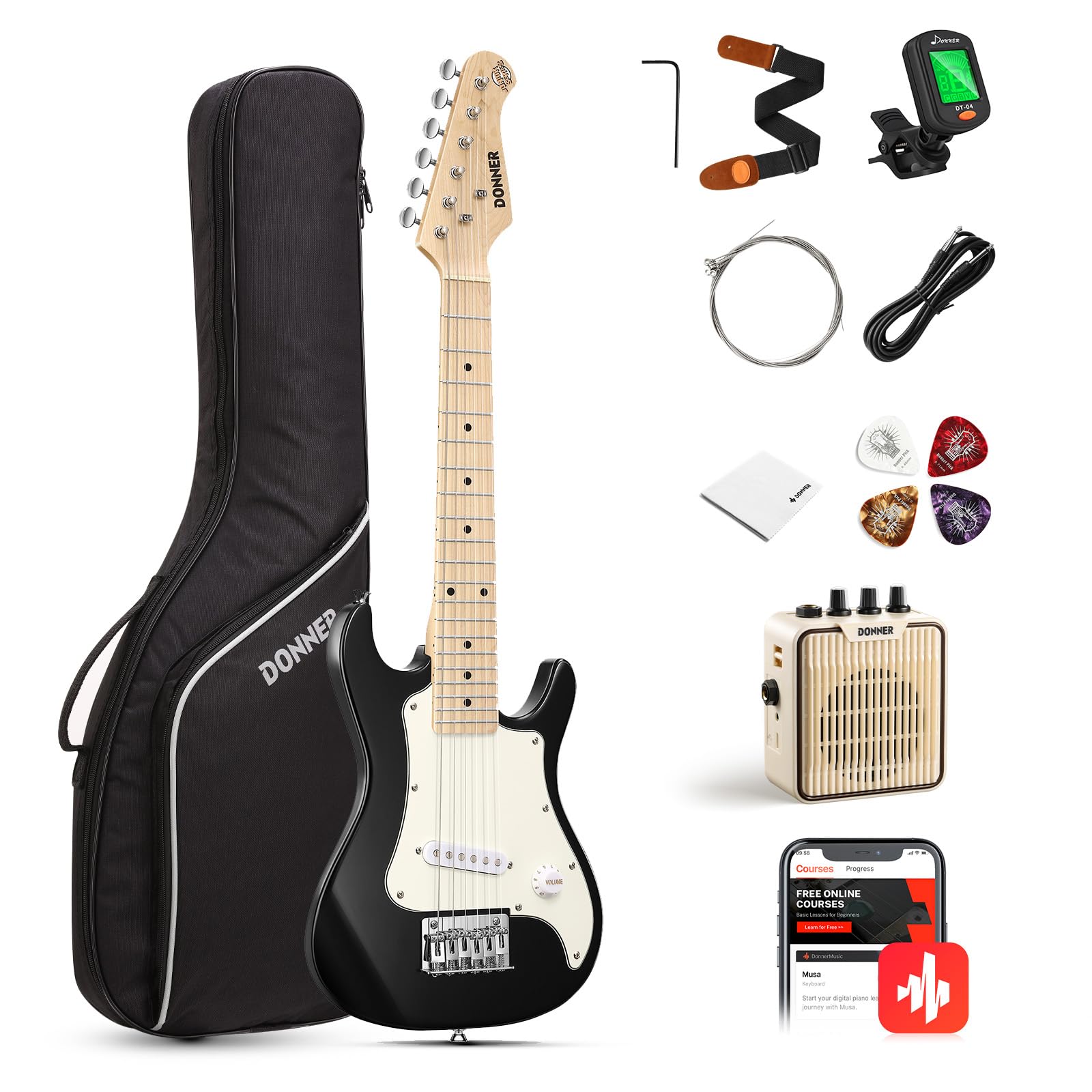 Foto 1 | Kit De Guitarra Eléctrica Donner Dsj-100 Para Niños De 30 Pulgadas Para Principiantes - Venta Internacional.
