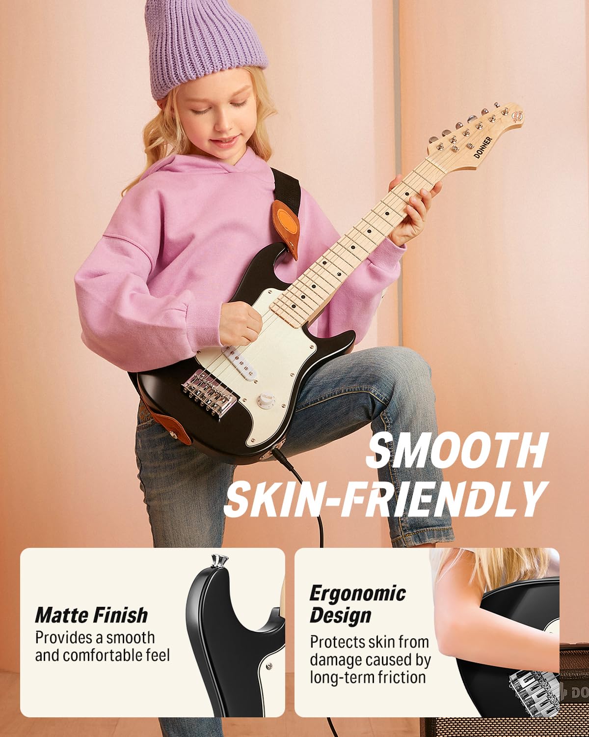 Foto 4 | Kit De Guitarra Eléctrica Donner Dsj-100 Para Niños De 30 Pulgadas Para Principiantes - Venta Internacional.