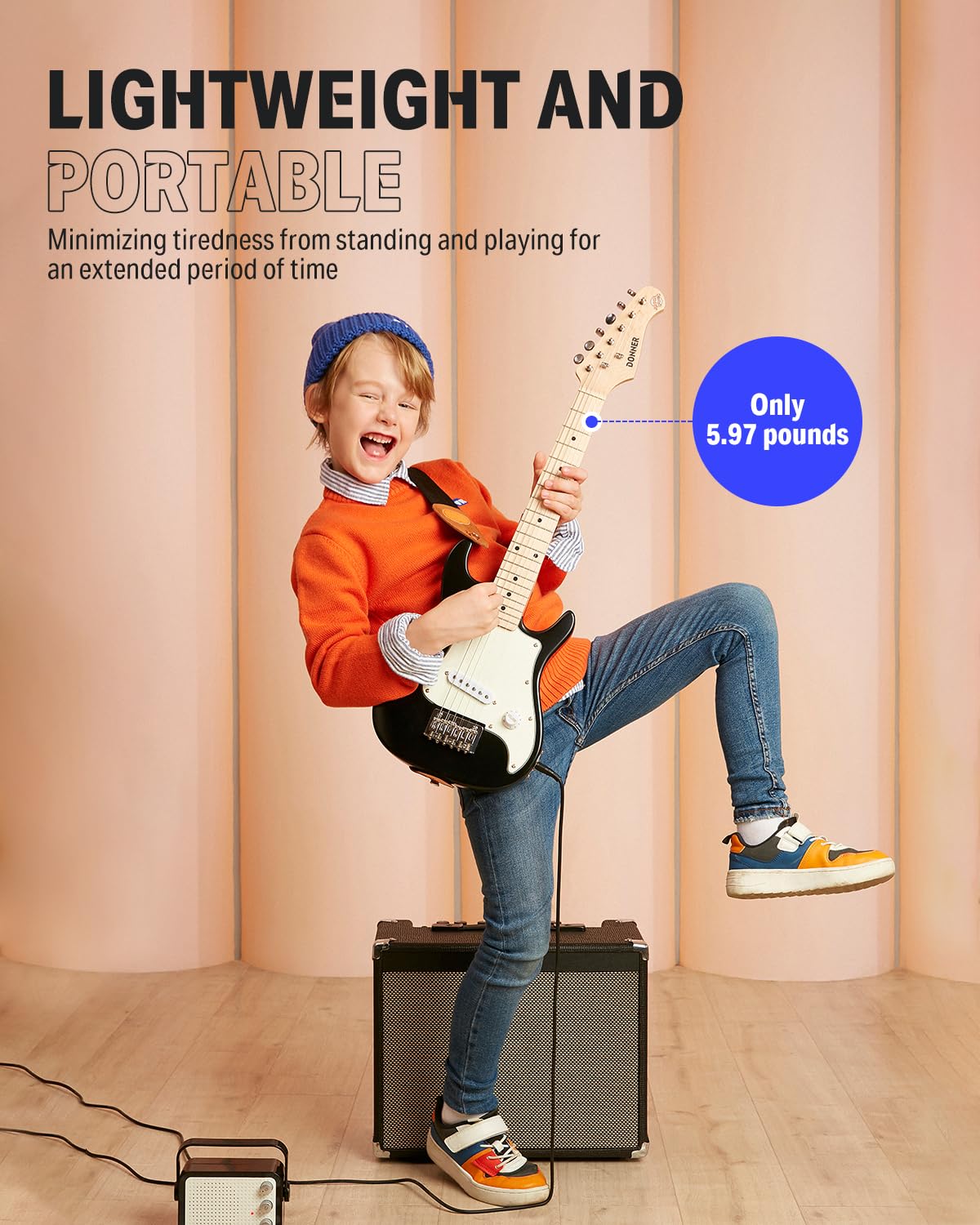 Foto 5 | Kit De Guitarra Eléctrica Donner Dsj-100 Para Niños De 30 Pulgadas Para Principiantes - Venta Internacional.