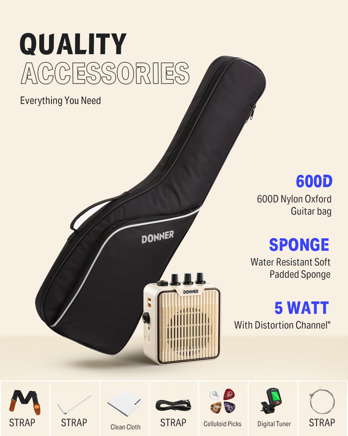 Foto 8 pulgar | Kit De Guitarra Eléctrica Donner Dsj-100 Para Niños De 30 Pulgadas Para Principiantes - Venta Internacional.