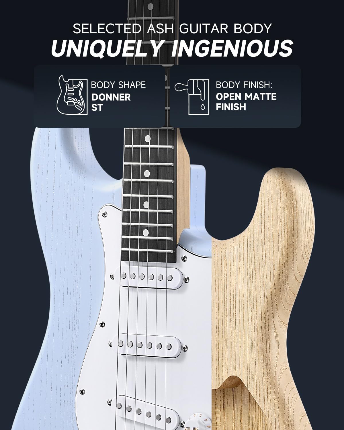 Foto 5 pulgar | Guitarra Eléctrica Donner Dst-80 99 Cm Con Amplificador Y Accesorios - Venta Internacional.