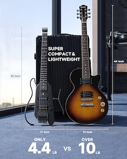 Foto 2 | Guitarra Eléctrica Donner Hush X Featherlight Travel Con Soportes - Venta Internacional.