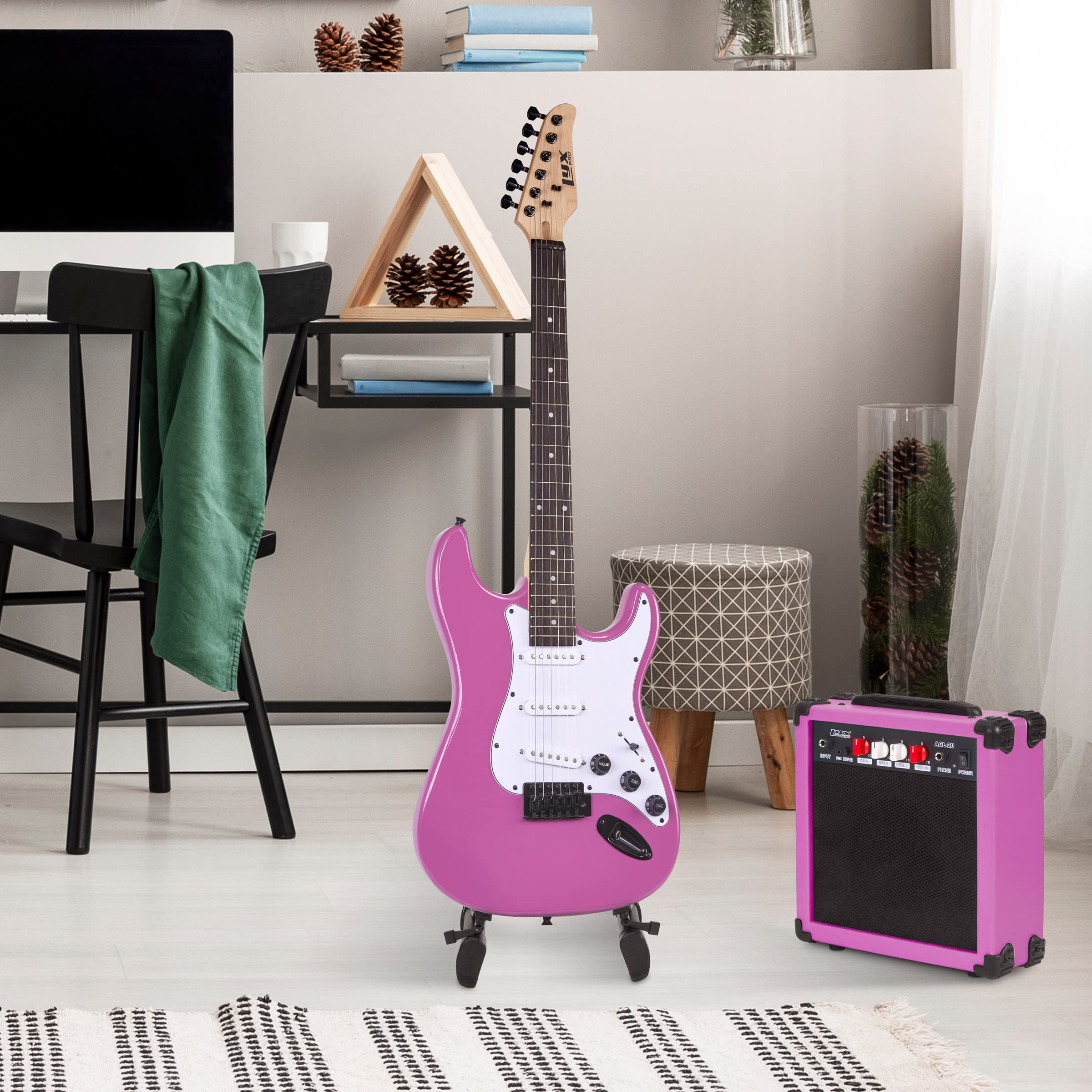 Foto 8 pulgar | Guitarra Eléctrica Lyxpro Retro Purple Con Amplificador De 20 W Y Accesorios - Venta Internacional.