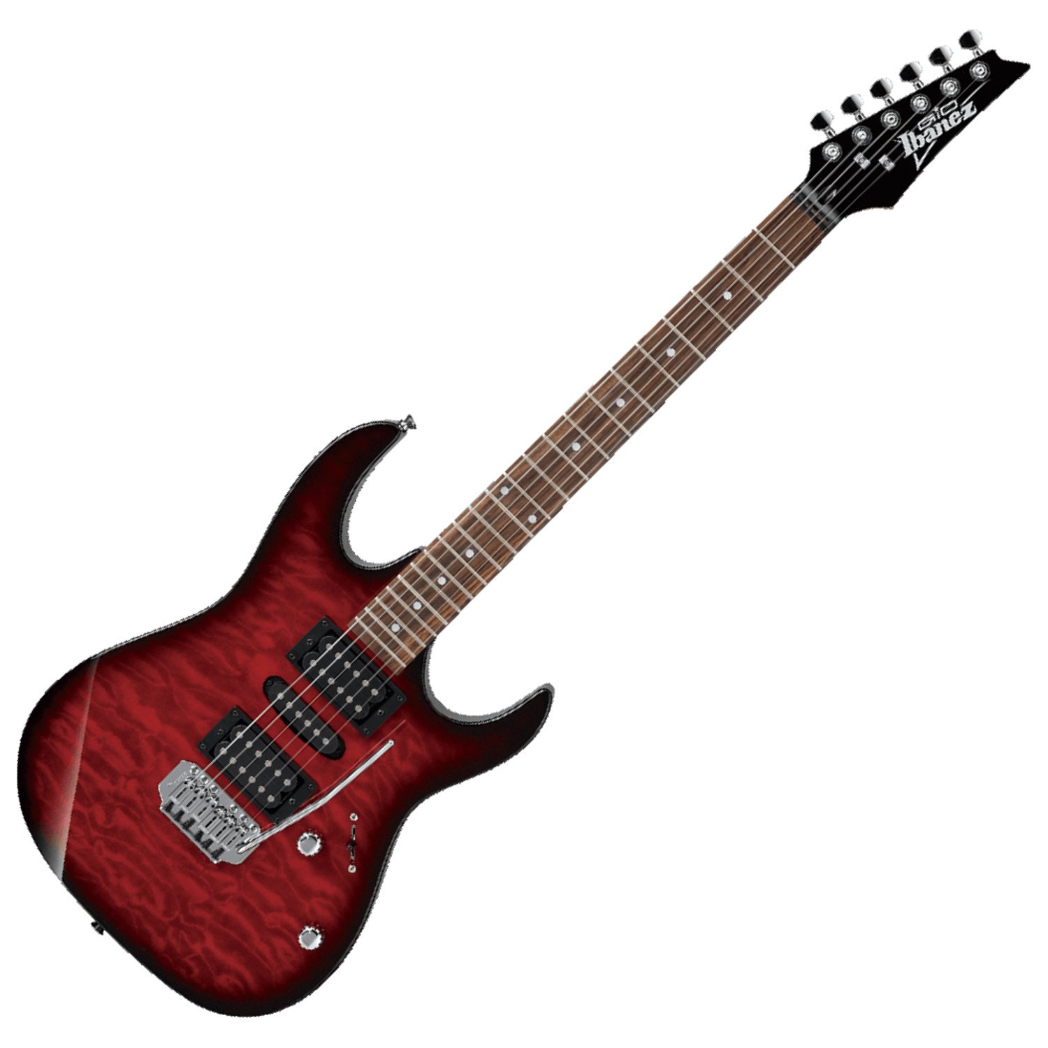 Foto 2 pulgar | Guitarra Eléctrica Ibanez Gio Series Grx70qa Transparent Red - Venta Internacional.