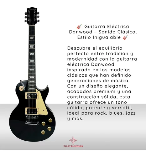 Foto 4 pulgar | Guitarra Danwood Les Paul Slp768 Caoba Brillante