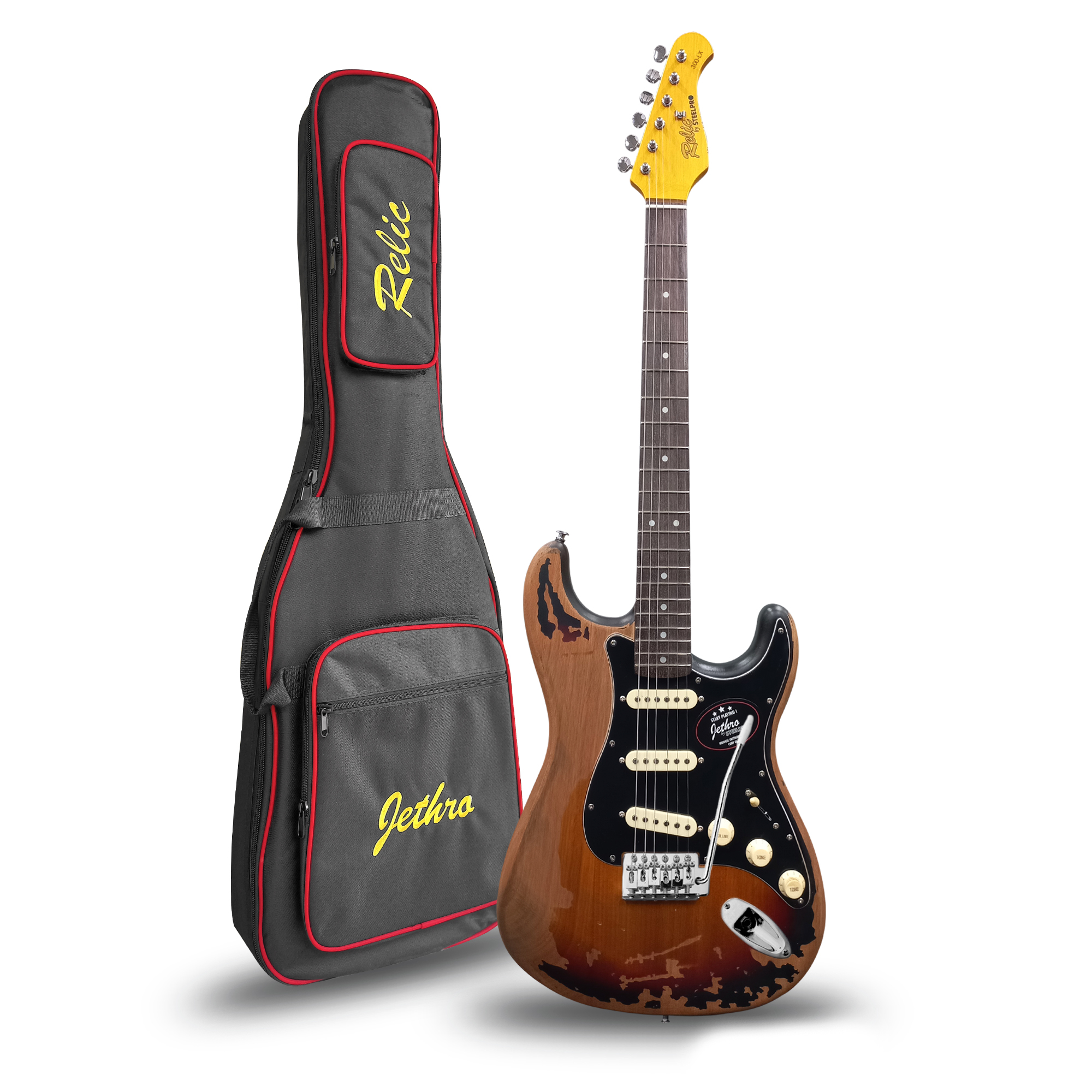 Guitarra Premium Quality Relic Icónica Jethro By Steelpro