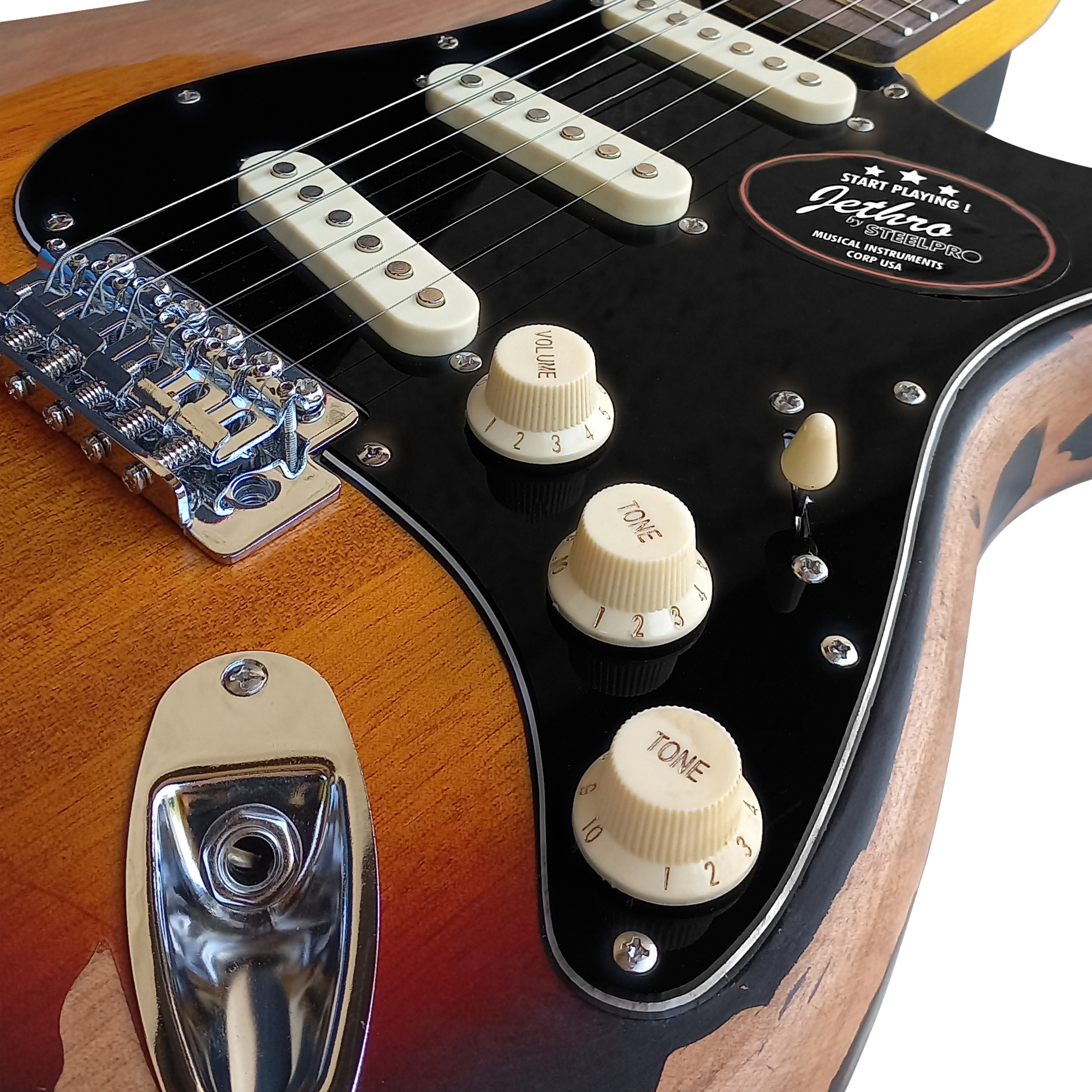 Foto 3 pulgar | Guitarra Premium Quality Relic Icónica Jethro By Steelpro