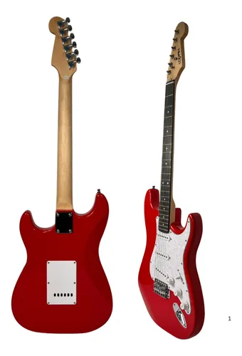 Foto 3 pulgar | Guitarra Tipo Stratocaster Logan Color Roja Profesional