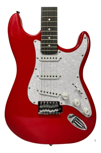 Foto 4 pulgar | Guitarra Tipo Stratocaster Logan Color Roja Profesional