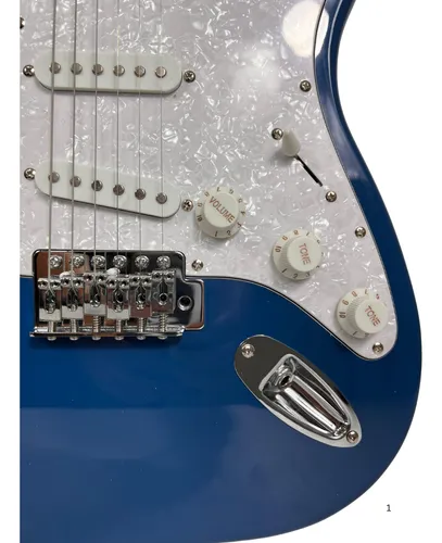 Foto 3 pulgar | Guitarra Eléctrica Tipo Stratocaster Azul Estilo Profesiona