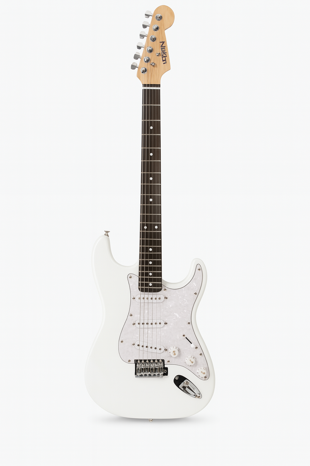 Foto 2 pulgar | Guitarra Eléctrica Tipo Stratocaster Blanca Brillos Profesional Nueva!!!