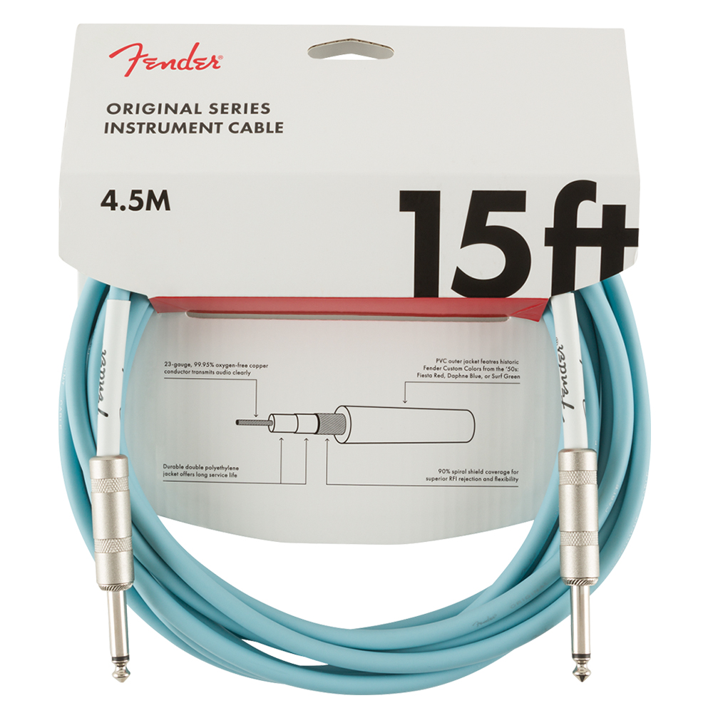 Foto 2 pulgar | Cable Fender de Instrumento Serie Original 4.5m Daphne Blue