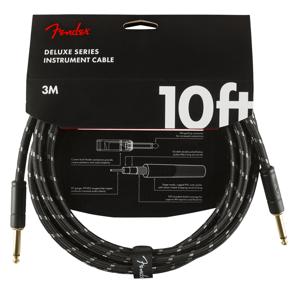 Foto 2 pulgar | Cable Fender De Instrumento Serie Tweed Deluxe 3m Bk