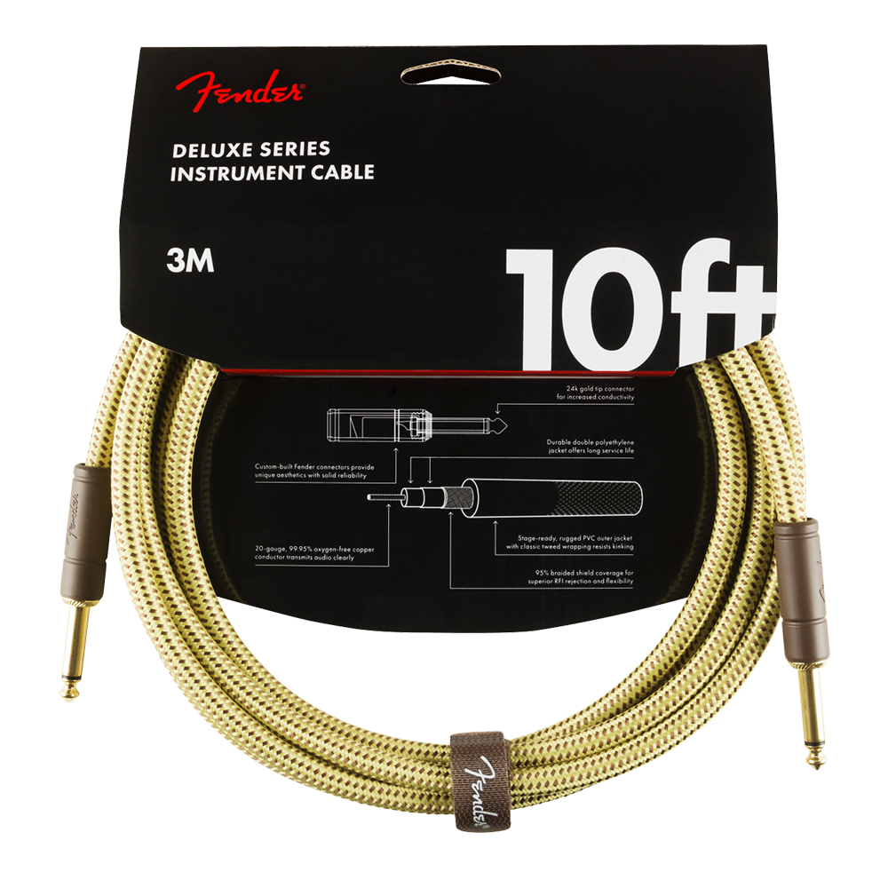 Foto 2 pulgar | Cable Fender de Instrumento Serie Deluxe 3m Tweed