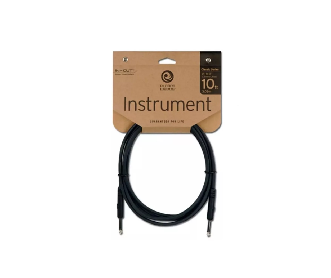 Cable Instrumento Guitarra Bajo 3 Metros Daddario Pw-cgt-10