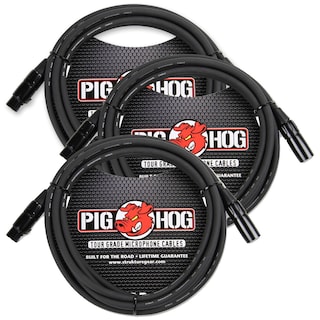 Foto 1 | Cable De Micrófono Pig Hog Phm10 Tour Grade Xlr De 10 Pies, Paquete De 3 - Venta Internacional.