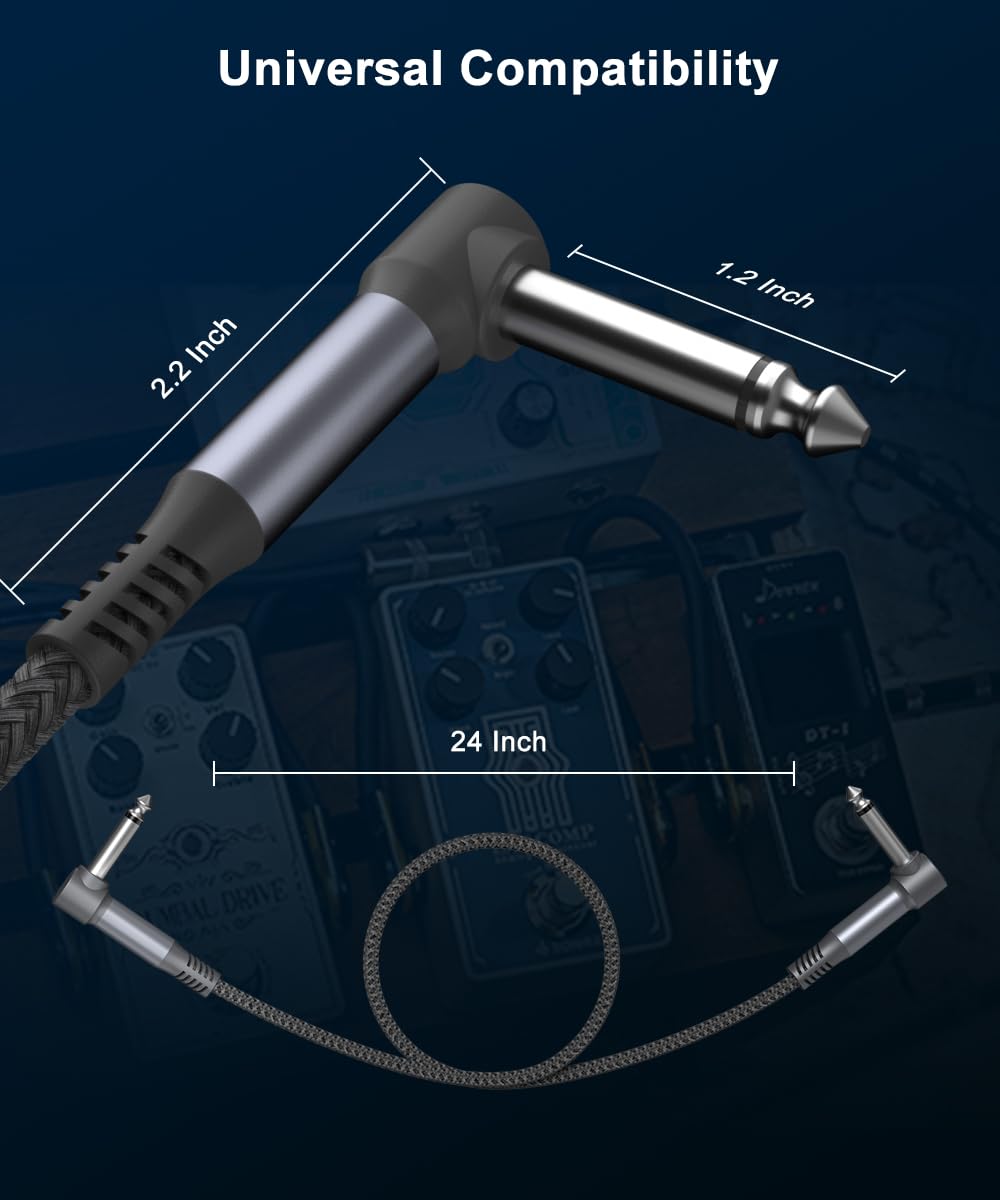 Foto 5 pulgar | Cables De Conexión Para Guitarra Elebase, Paquete De 3 Unidades, 60 Cm, 6,35 Mm, Ts Copper, Macho - Venta Internacional