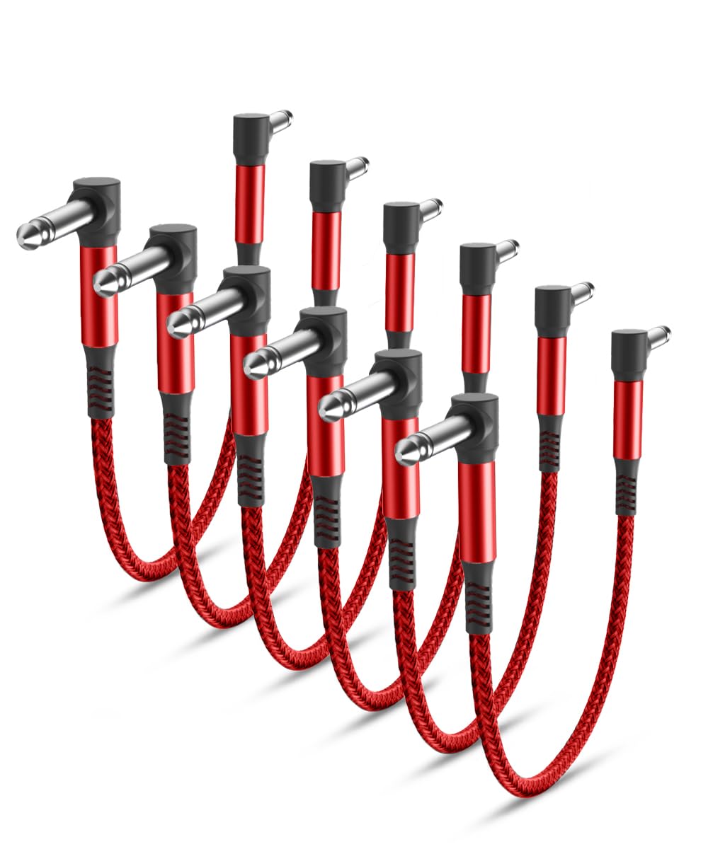 Foto 2 pulgar | Cables De Conexión Para Pedales De Guitarra Elebase, Paquete De 6 Unidades, 15 Cm Y 6,35 Mm Ts - Venta Internacional.